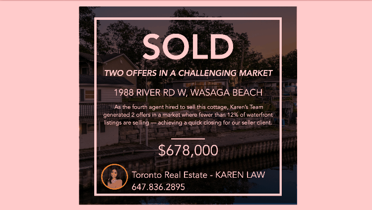 waterfront properties for sale in Wasaga Beach